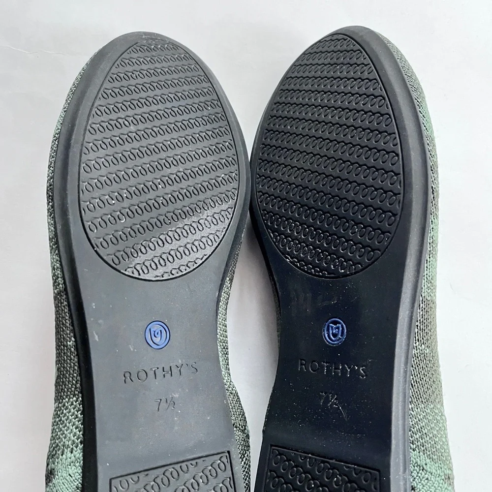 Rothy's The Loafer Green Camouflage Women’s Flats Shoes Size 7.5